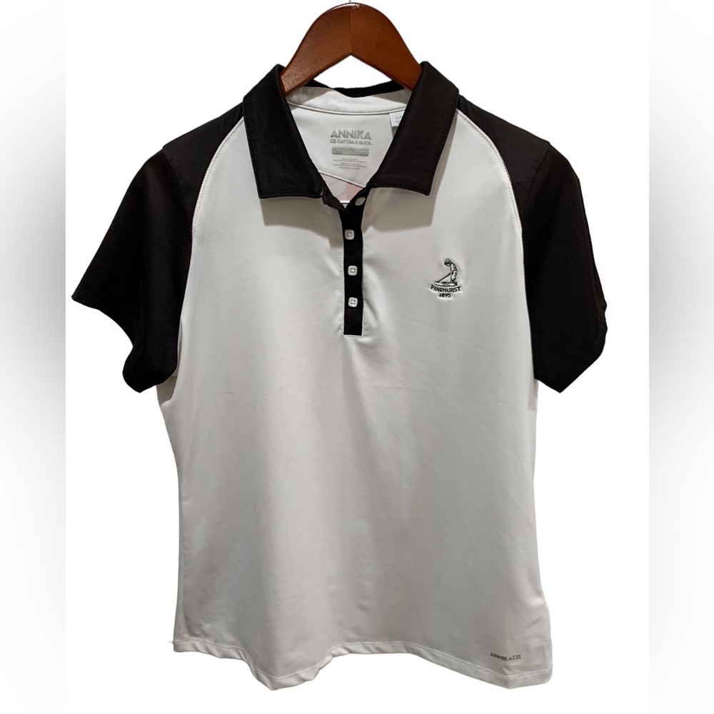 Annika Cutter & Buck with CB DryTec 50+ Pinehurst 1895 - White - Size Large